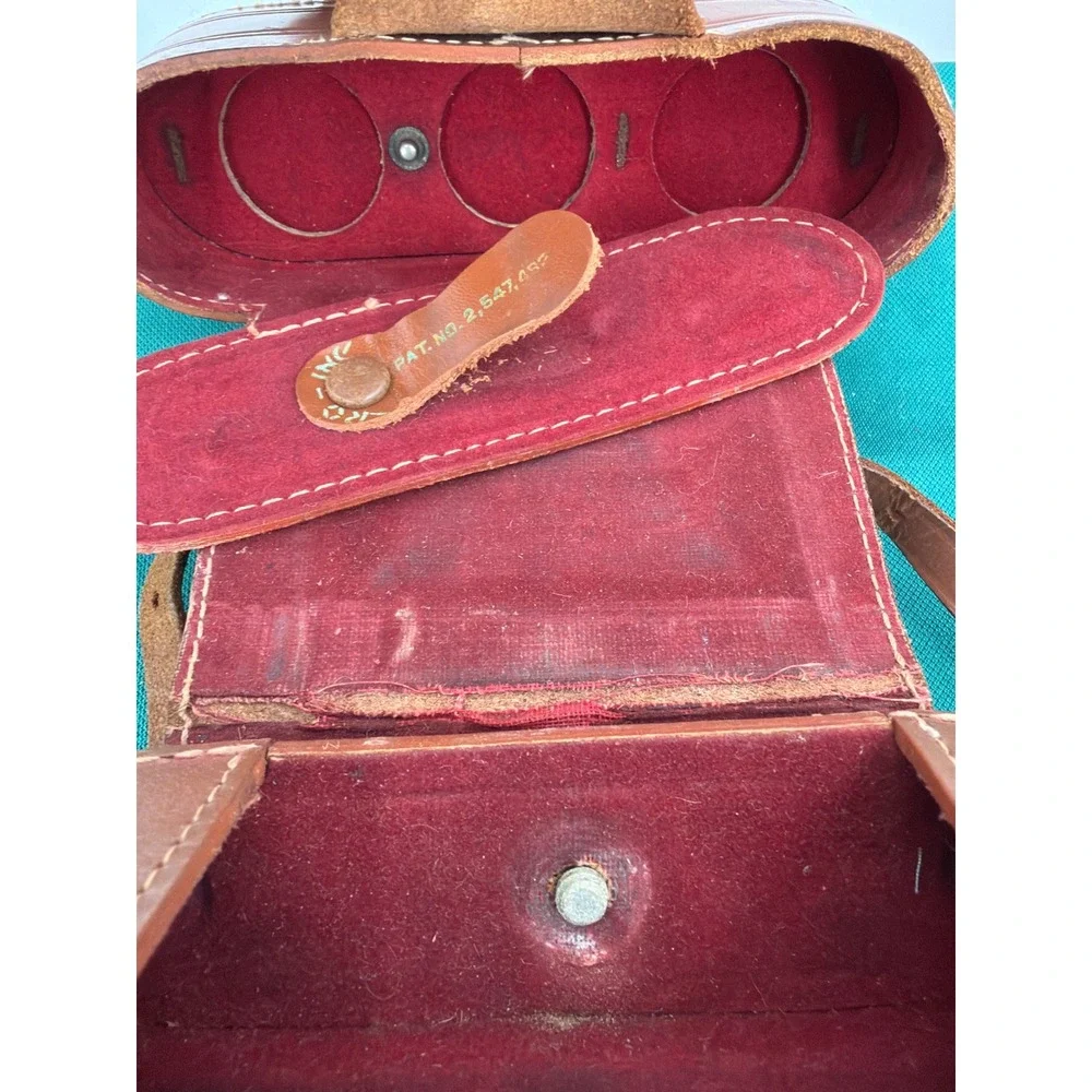 Vintage Ansco Speedex Special R Brown Leather Camera Case and Strap Cowhide USA‎